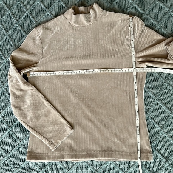 VTG Y2K Lee Riveted Stretchy Ribbed Velour Mock - Picture 5 of 9